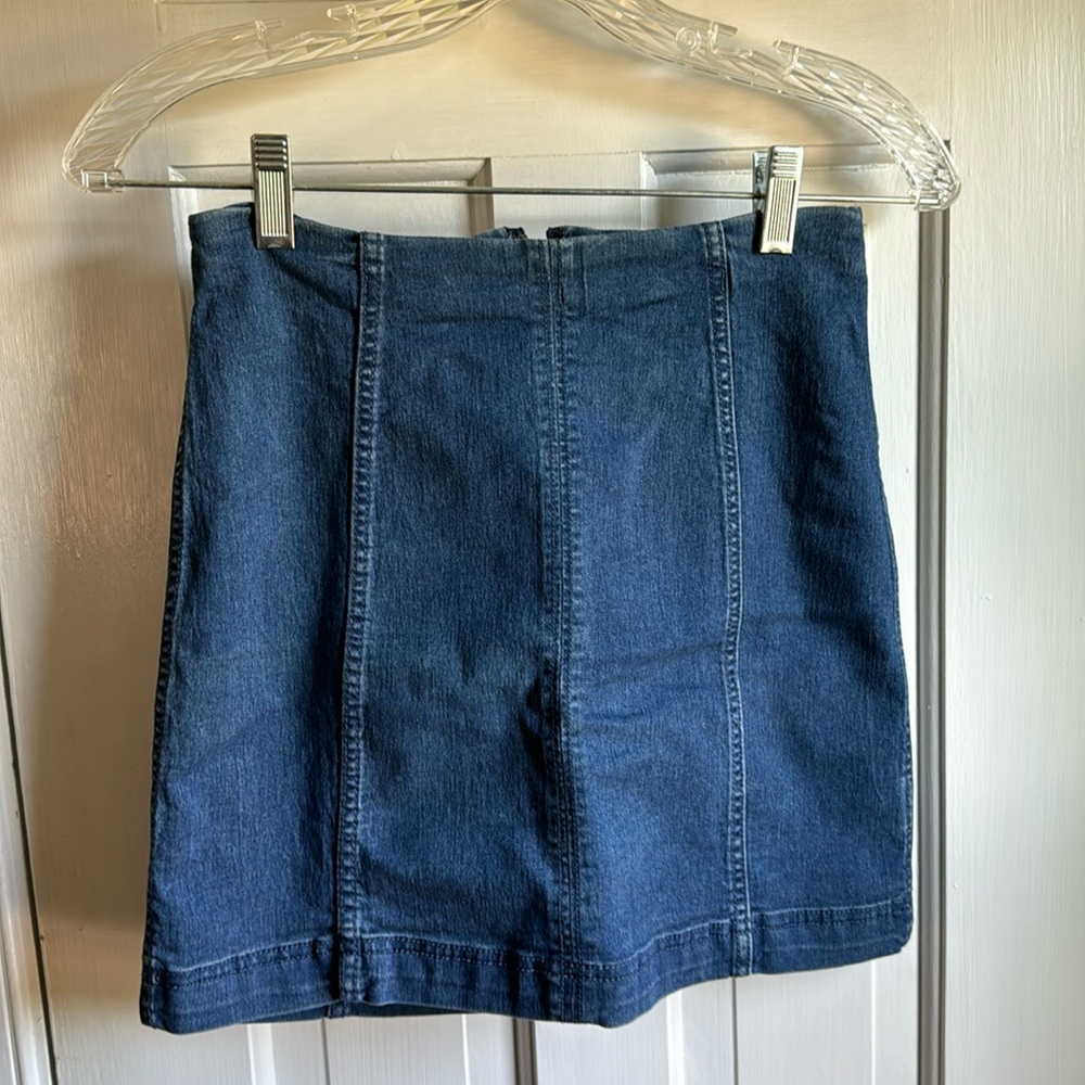 Free People Denim Mini Skirt